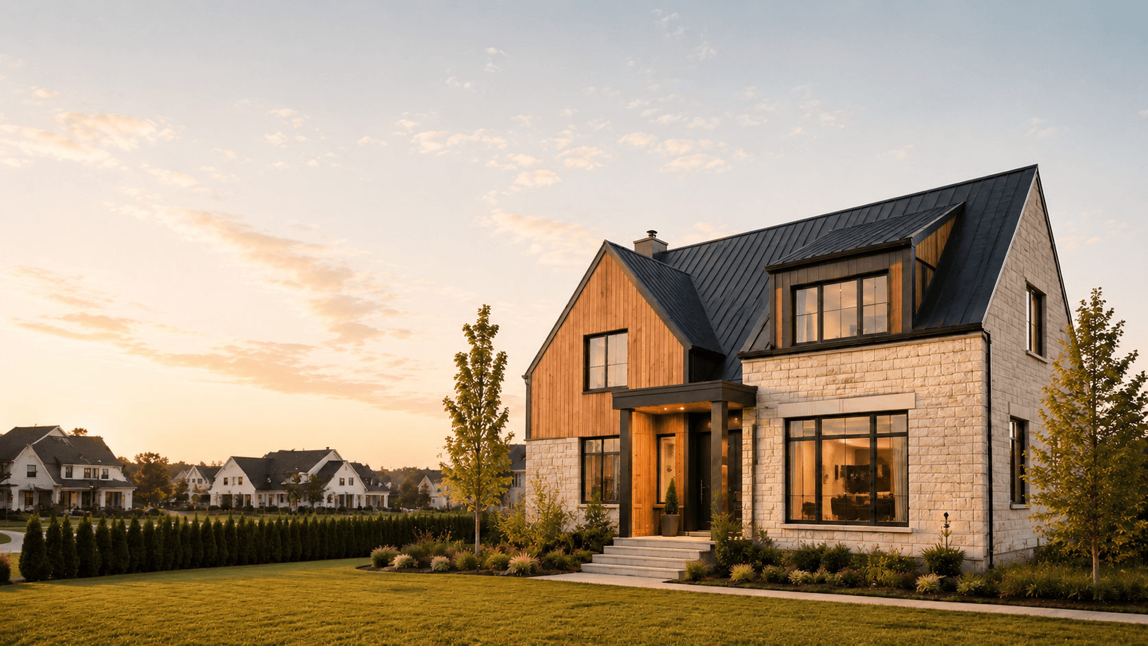 A couple reviews real estate data for a property with Immocalcul